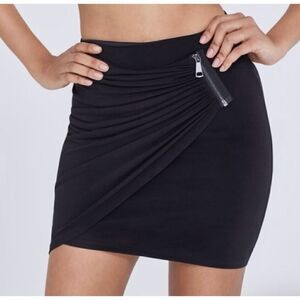 NY&Co X Gabrielle Union Draped Zipper Detail Mini Skirt